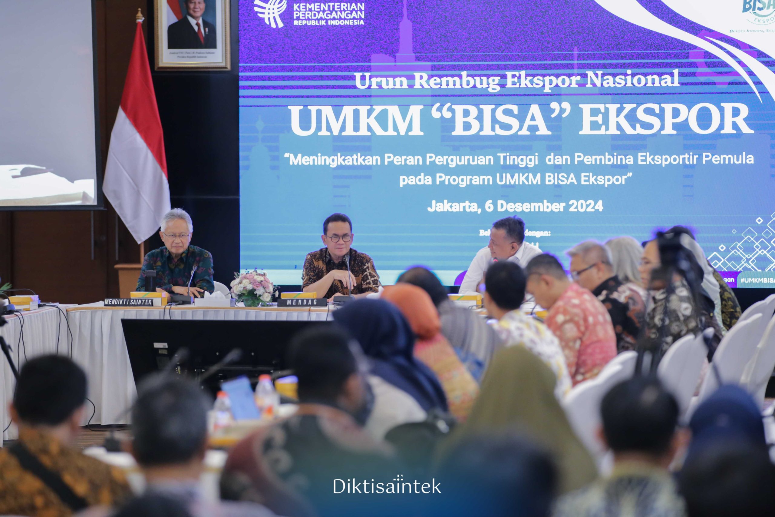 Mendiktisaintek menghadiri Urun Rembug Ekspor Nasional UMKM "Bisa" Ekspor